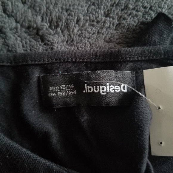 Desigual Girls Tshirt with Lace Trim - Picture 3 of 10